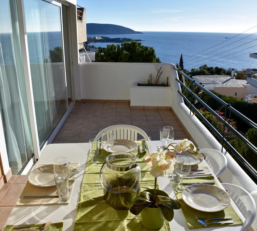 El Mar, 2 Bdr Seaview Apartment, 7 Min From Beach Lagonisi Exteriör bild