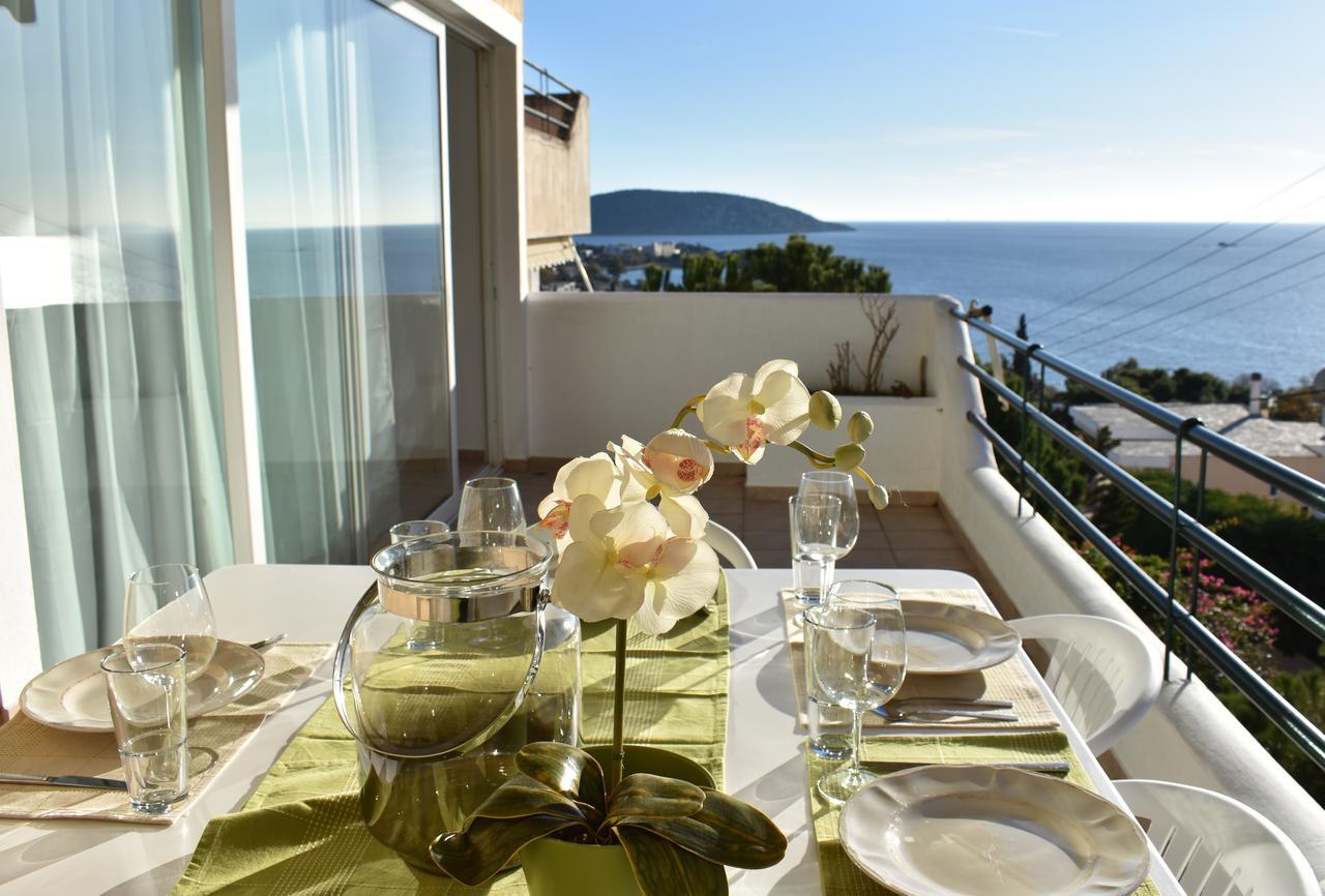 El Mar, 2 Bdr Seaview Apartment, 7 Min From Beach Lagonisi Exteriör bild