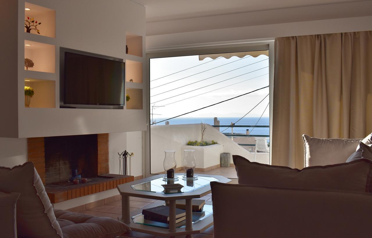 El Mar, 2 Bdr Seaview Apartment, 7 Min From Beach Lagonisi Exteriör bild